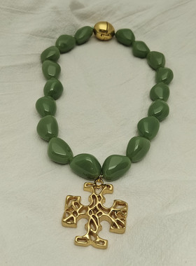 黄铜亚克力女质感重工夸张项链