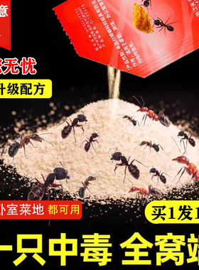 灭蚂蚁药强效全窝端家用厨房室内野外灭蚁清红白厚生蚂蚁药一窝端