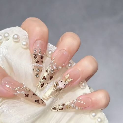 【绝色女郎】纯手工穿戴甲原创设计美甲猫眼精致高级感自然贴可拆