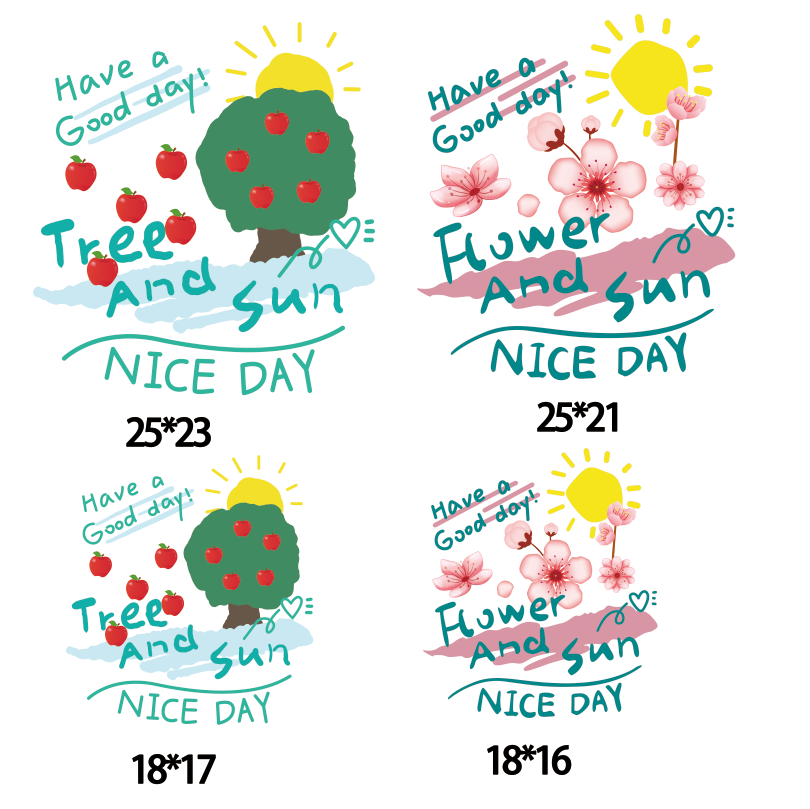 新品个性简约亲子装烫图t恤童装烫画片a级卫衣热转移印花手工贴花