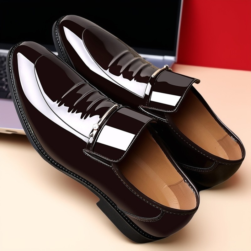 时尚舒适德比鞋新款青年商务结婚漆皮尖头套脚正装大码皮鞋婚鞋,流行男鞋,正装皮鞋,淘宝优惠券,粉丝福利购,淘宝优惠卷