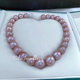 天然珍珠超大强光锁骨项链赠送纯银扣母亲节礼物一物一图孤品特卖