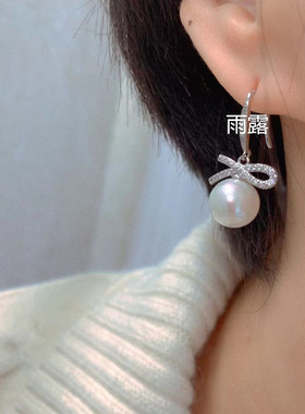 深海贝壳蝴蝶结耳环耳钩时尚时尚