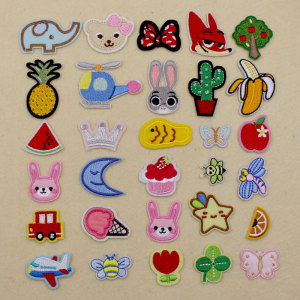 卡通布贴补丁贴衣服裤子牛仔diy装饰修补破洞贴花 刺绣小号贴布