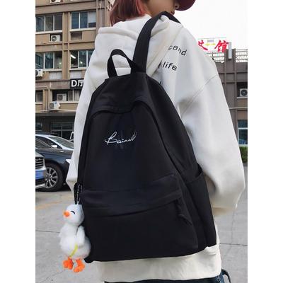 日系ins风书包男女简约休闲旅行小背包男款韩版原宿大学生双肩包