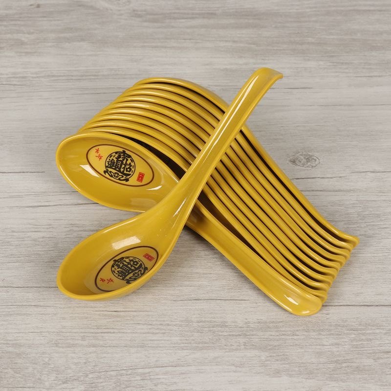 招财进宝喝汤勺密胺仿瓷家用防摔汤匙塑料带勾勺调羹勺餐馆商用勺,厨房/烹饪用具,汤勺,淘宝优惠券,粉丝福利购,淘宝优惠卷