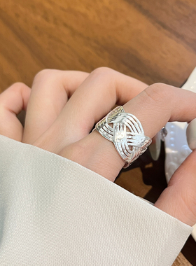 S925纯银戒指宽版欧美风