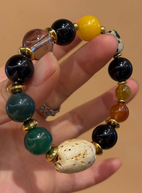 彩色天然石显白多宝手串