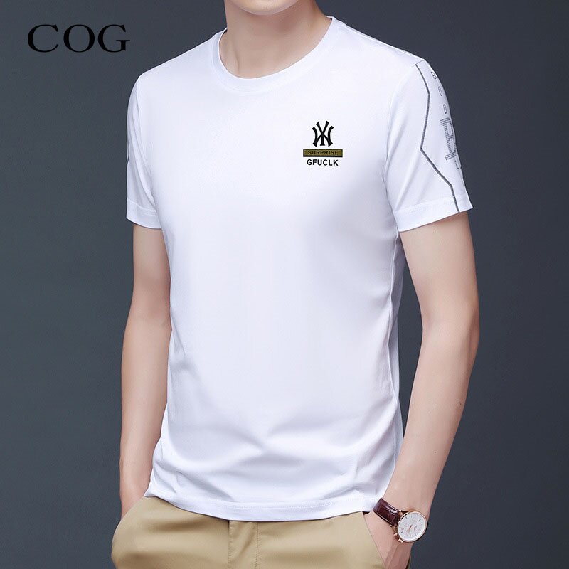 桑蚕丝短袖t恤男2026年夏季新款冰丝透气半袖圆领休闲体恤衫上衣