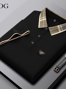 桑蚕丝男士POLO衫2026夏季新款简约短袖薄款透气商务休闲体恤上衣