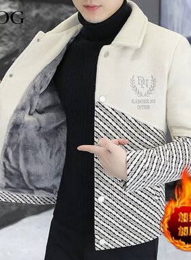 金貂绒毛呢外套男2026冬季新款