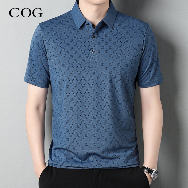 冰丝短袖t恤男士2026夏季新款翻领Polo衫薄款透气上衣休闲半袖T恤