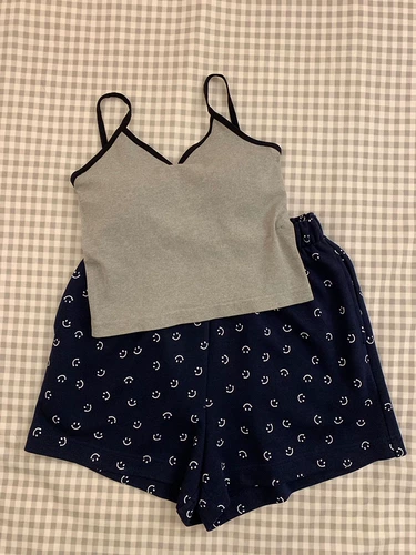 Брендовая пижама, майка для отдыха, шорты, комплект, эффект подтяжки, коллекция 2023