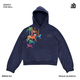 厚重感！旋转木马多巴胺可爱连帽卫衣高级感设计别致宽松基础款