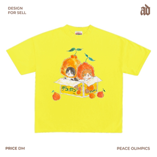 T恤夏季 原创艺术橘盒萌宠大变身潮流可爱短袖 轻薄正肩款 230G