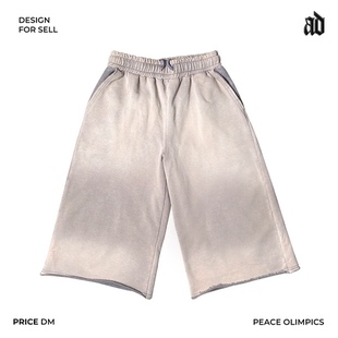 子大码 运动嘻哈rapper穿搭慵懒风休闲裤 纯色七分裤 炒色重工基础款