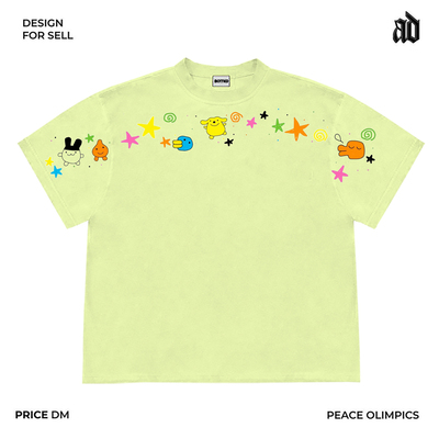 斑驳设计师工作室！卡通小怪兽童趣复古宽松上衣小众休息短袖T恤