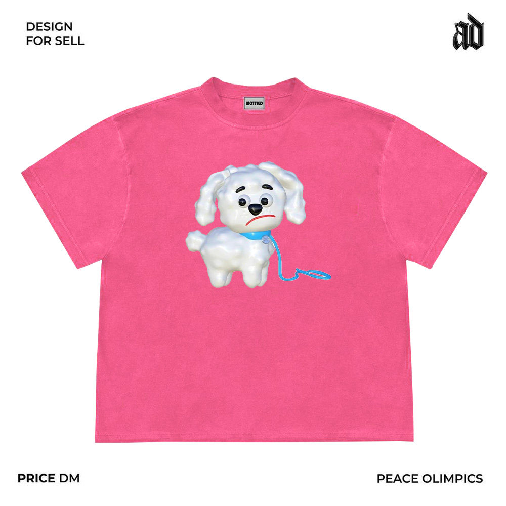 MOTTLED DESIGNER STUDIO  SMALL NECKLINE  SUMMER TREND CONTRASTING INS CASUAL BASIC SHORT-SLEEVED T-SHIRT