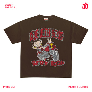 230G轻薄正肩款 酷感街头风个性 潮流日常款 趣味机车主题涂鸦短袖