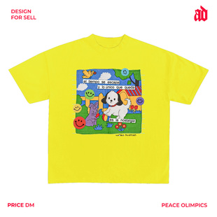 230G轻薄正肩款 温柔街头风高街宽松版 日常款 趣味怀旧主题涂鸦短袖