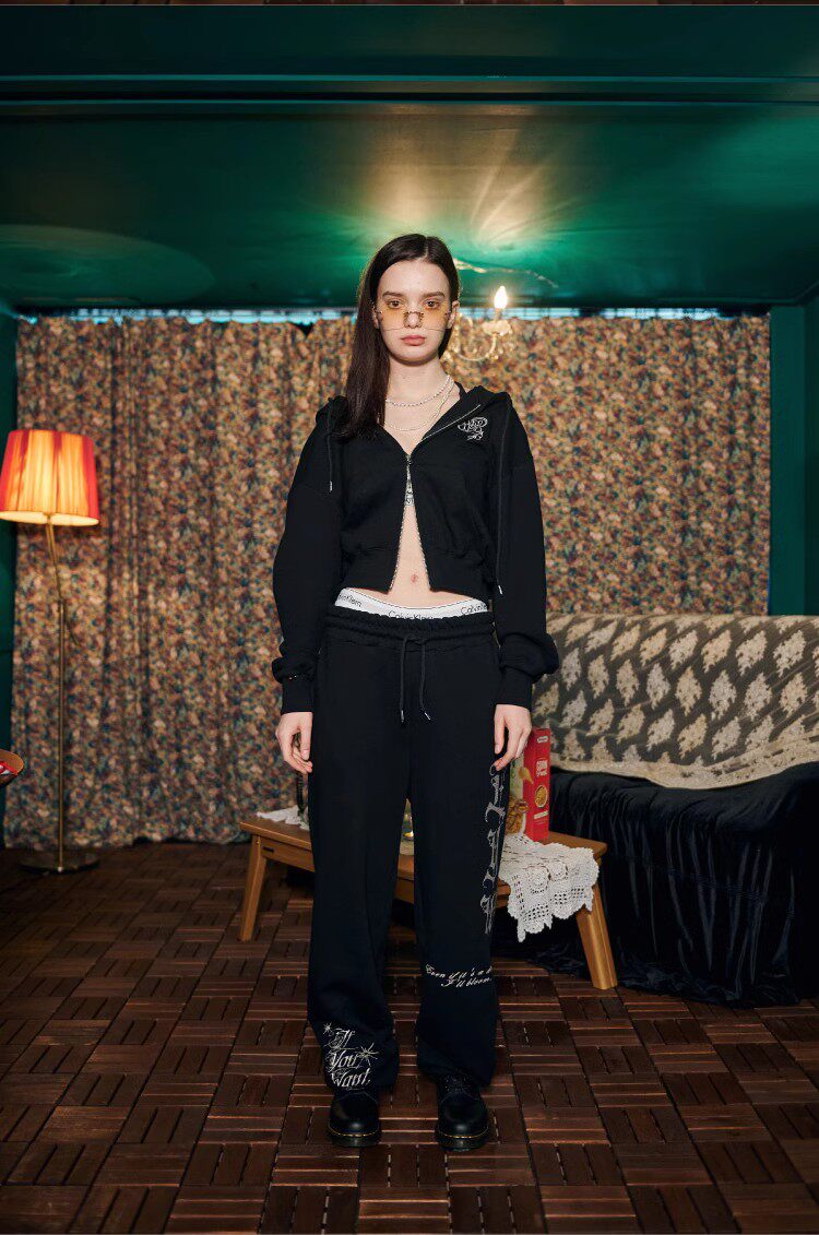 嘻哈辣妹长裤y2k休闲爵士jazz千禧风直筒裤hiphop街舞潮牌显瘦