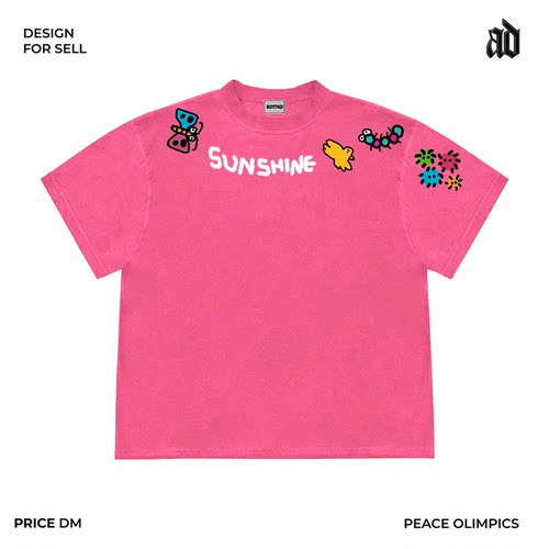 Mottled斑驳 只做美式复古重磅 设计感色彩独特美潮学生短袖T恤