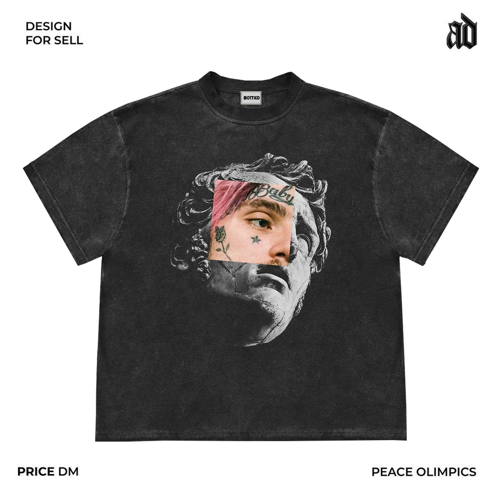 Mottled斑驳 美式复古重磅250克 水洗做旧人物摇滚风重磅短袖T恤