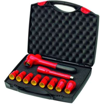 德国 Wiha威汉 7207N K1001 3/8”两用棘轮10件套 33183