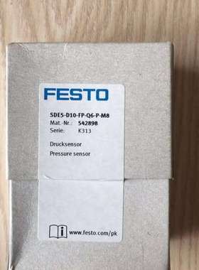 德国FESTO 压力传感器 SDE5-D10-FP-Q6-P-M8 542898 542897 现货