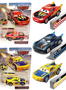 美泰赛车总动员3代XRS系列飙车带弹性赛车合金车麦昆黑风暴玩具车