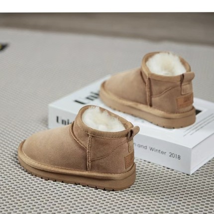 儿童雪地靴女童冬季加绒保暖宝宝鞋子男小童大棉加厚软底儿童棉鞋