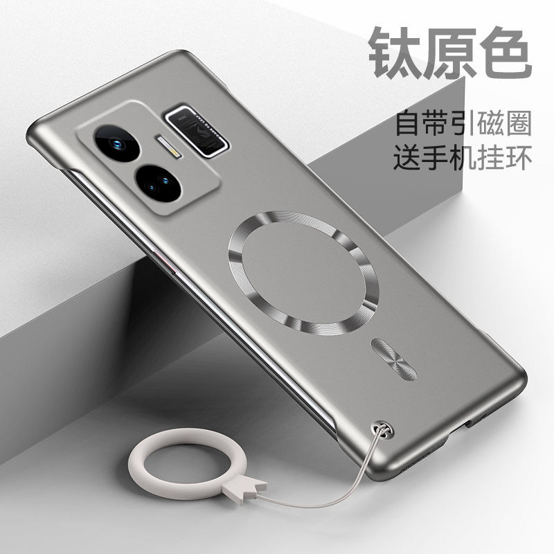 适用Realme真我GT5手机壳新款RealmeGT5Pro半包无边框oppogt裸机感磁吸por防摔保护套RMX3820超薄金属漆硬壳 - 实物图