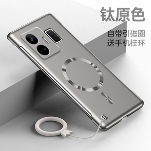 适用Realme真我GT5手机壳新款RealmeGT5Pro半包无边框oppogt裸机感磁吸por防摔保护套RMX3820超薄金属漆硬壳