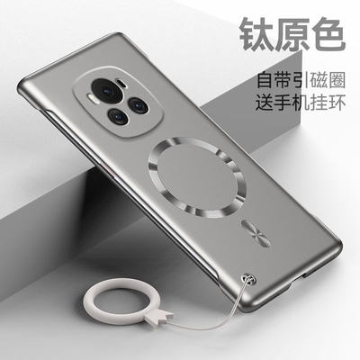 适用荣耀Magic6手机壳HonorMagic6Pro半包无边框Magic6至臻版新款超薄金属漆硬壳HonorMagic6RSR磁吸保护套