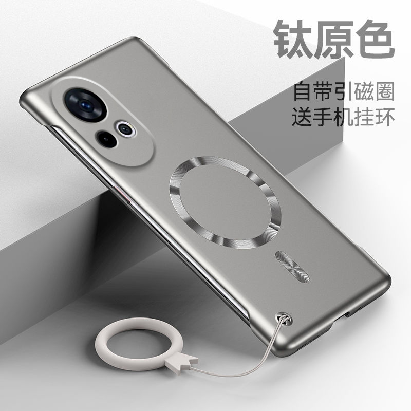 磁吸无边框适用华为nova12手机壳新款nova12pro金属漆超薄散热硬壳FIN一AL60a镜头全包HUAWEI简约外壳裸机感