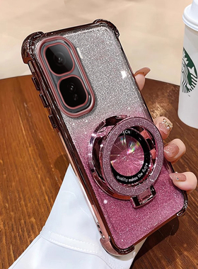 适用iQOONeo10手机壳电镀Neo10Pro软壳高级感iqooneo9s磁吸支架新款Neo8Pro透明全包Neo7SE创意防摔个性超薄