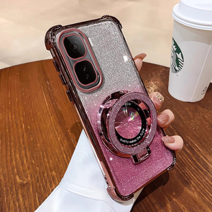 适用iQOONeo10手机壳电镀Neo10Pro软壳高级感iqooneo9s磁吸支架新款Neo8Pro透明全包Neo7SE创意防摔个性超薄