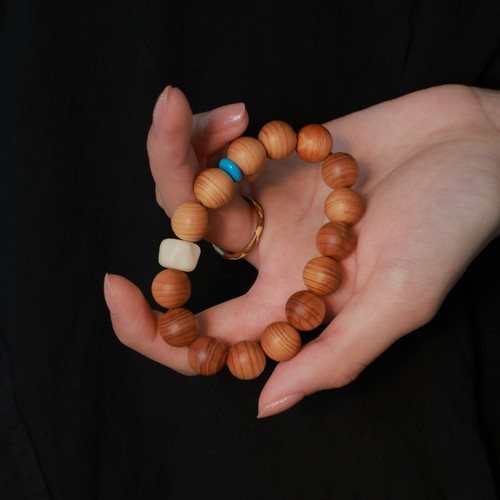 大仙的串儿崖柏手串中国风