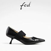 秋季 D0731 新款 细跟玛丽珍鞋 FED浅口单鞋 女款 女鞋 黑色高跟鞋 ZF110