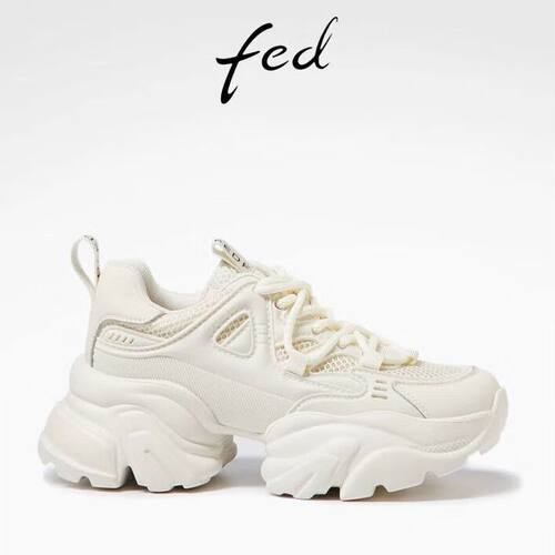 FED春季新款女鞋厚底老爹鞋薄款休闲鞋增高轻便运动鞋R0413-ZC255