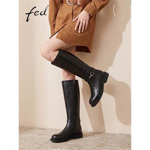 fed全头层牛皮26秋冬女鞋