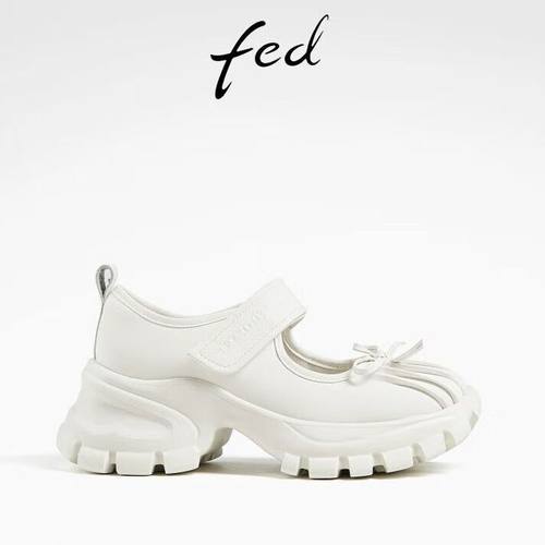 FED休闲单鞋秋季新款女鞋法式厚底芭蕾鞋玛丽珍鞋女款D0722-ZC201