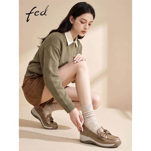 fed头层牛油皮26秋季真女