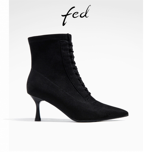 fed高跟小短靴冬季新款子
