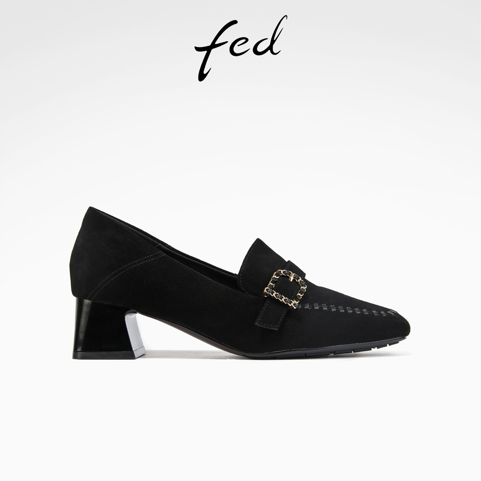 fed深口单鞋秋季新款女鞋一脚蹬乐福鞋职业通勤鞋女款S0812-ZC520,女鞋,深口单鞋,淘宝优惠券,粉丝福利购,淘宝优惠卷