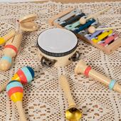 儿童音乐启蒙早教套装 幼儿园奥尔夫打击乐器音乐教具沙锤铃鼓单响