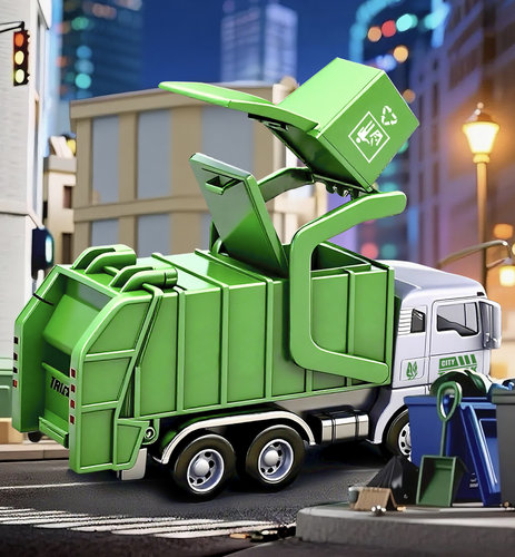 新款环卫垃圾车车厢盖子可以打开后门可以打开可模仿倒垃圾