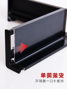 橱柜免拉手转角堵头柜体型材隐形封头l型c型配件u形槽下柜阳角