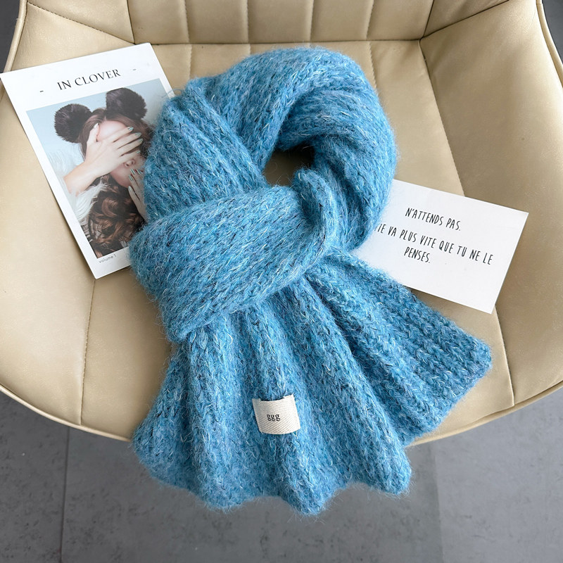 针织粗毛线加厚围巾女生纯色水兰色天蓝湖蓝色秋冬季儿童短小围脖,服饰配件/皮带/帽子/围巾,围巾/丝巾/披肩,淘宝优惠券,粉丝福利购,淘宝优惠卷