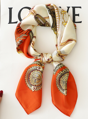 小方巾丝巾女春秋夏季护颈围脖子衬衫t恤妈妈礼物薄围巾纱巾70x70